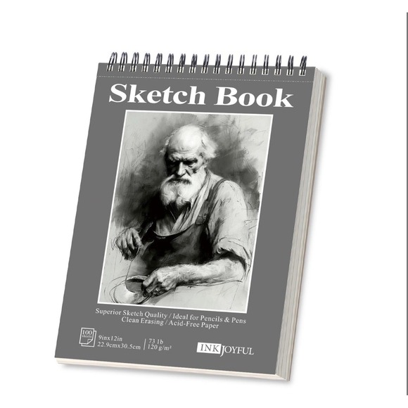 Other - Sketch Book - 9"X12" Spiral Bound Drawing Pad, 100 Sheets, Sketch Pad New